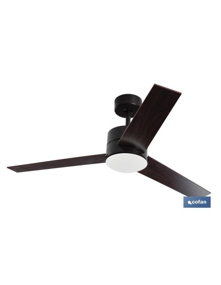 VENTILADOR DE TECHO CON ASPAS EN MADERA Y LUZ LED 132 CM 55 W