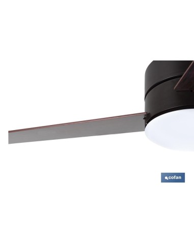 VENTILADOR DE TECHO CON ASPAS EN MADERA Y LUZ LED 132 CM 55 W