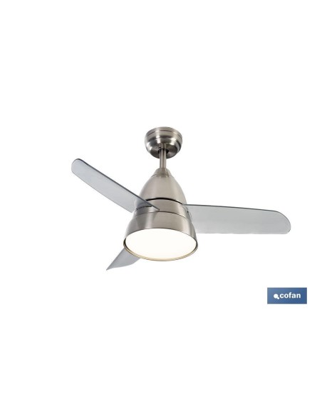 VENTILADOR DE TECHO DE ACERO CON LUZ LED 92 CM 55 W