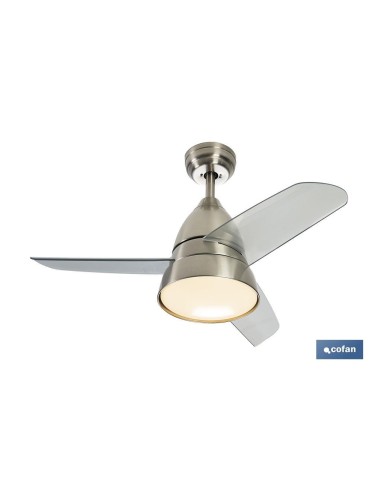 VENTILADOR DE TECHO DE ACERO CON LUZ LED 92 CM 55 W