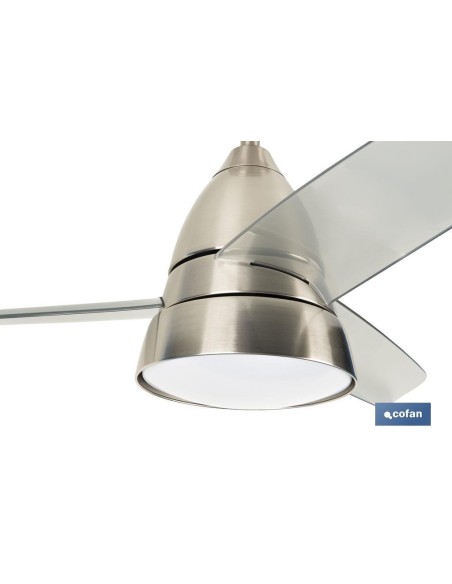 VENTILADOR DE TECHO DE ACERO CON LUZ LED 92 CM 55 W