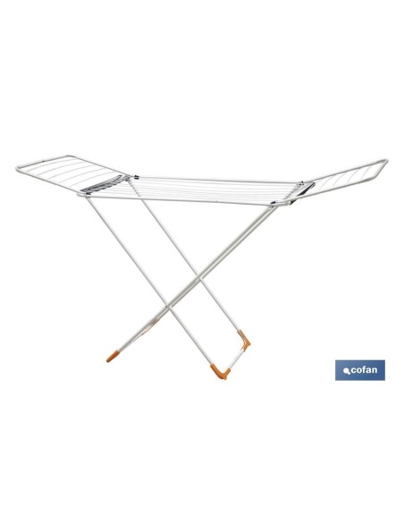 TENDEDERO SUELO CON ALAS PLEGABLES DE ACERO+ RUEDAS,18 m