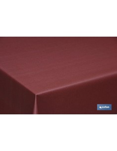 MANTEL ANTIMANCHAS RESINADO CONFECCIONADO 1,40X1,80 M 50 % ALG 50% POL. GRANATE