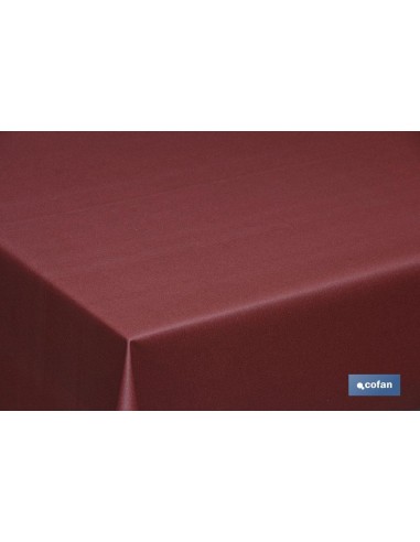 MANTEL ANTIMANCHAS RESINADO CONFECCIONADO 1,40X1,80 M 50 % ALG 50% POL. GRANATE