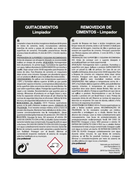 QUITACEMENTOS PREMIUM 5LT BIGMAT