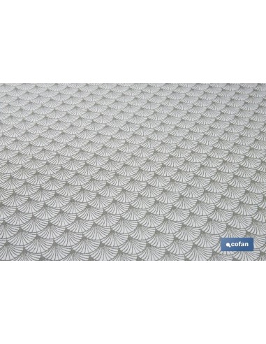 MANTEL REDONDO ARCOS VERDES ANTIMANCHAS RESINADO JACQUARD CONFECCIONADO 50% ALGODÓN 50% POLIESTER 1,60 M