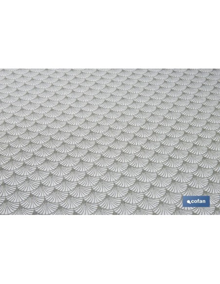 MANTEL REDONDO ARCOS VERDES ANTIMANCHAS RESINADO JACQUARD CONFECCIONADO 50% ALGODÓN 50% POLIESTER 1,60 M