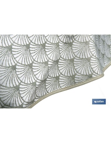 MANTEL REDONDO ARCOS VERDES ANTIMANCHAS RESINADO JACQUARD CONFECCIONADO 50% ALGODÓN 50% POLIESTER 1,80 M