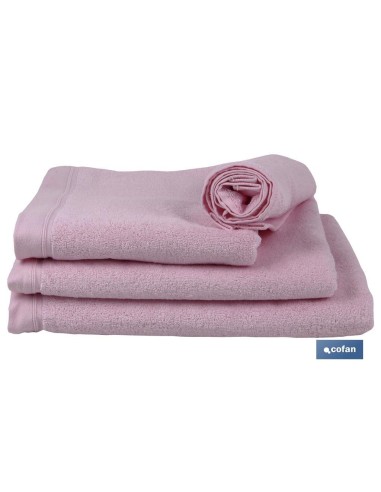 TOALLA LAVABO ROSA CLARO GR.580/M2 GAMA FLOR 50X100CM