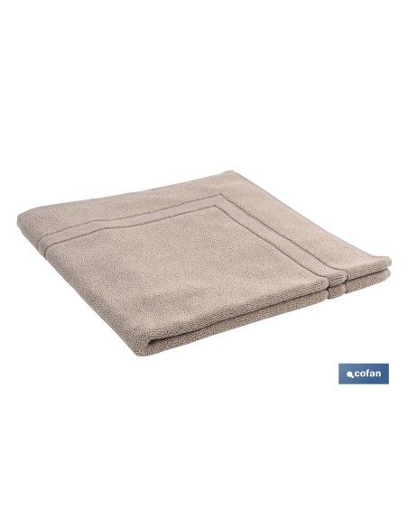 ALFOMBRA BAÑO BEIGE GR.1000 MODELO ABISINIA 60X60cm