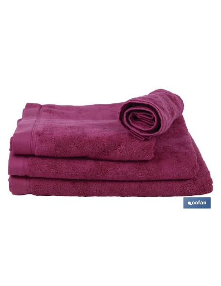 TOALLA DUCHA PÚRPURA GR.580/M2 MODELO MAR ROJO 70X140cm