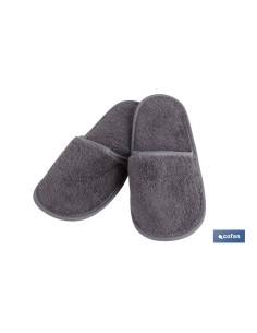 ZAPATILLAS BAÑO GRIS ANTRACITA MODELO PIEDRA TALLA.M