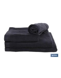 TOALLA DUCHA NEGRO GR.580/M2 MODELO BRILLANTE 70X140cm 2