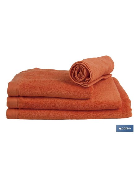 TOALLA TOCADOR ORANGE GR.580/M2 MODELO AMANECER 30X50cm