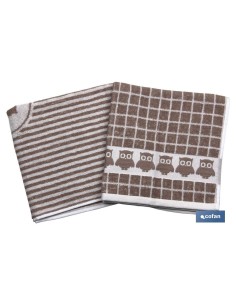 PACK 2 PAÑOS COCINA 50x50 TOSTADO