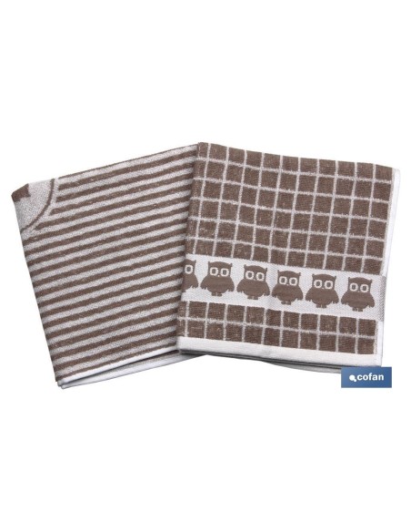 PACK 2 PAÑOS COCINA 50x50 TOSTADO