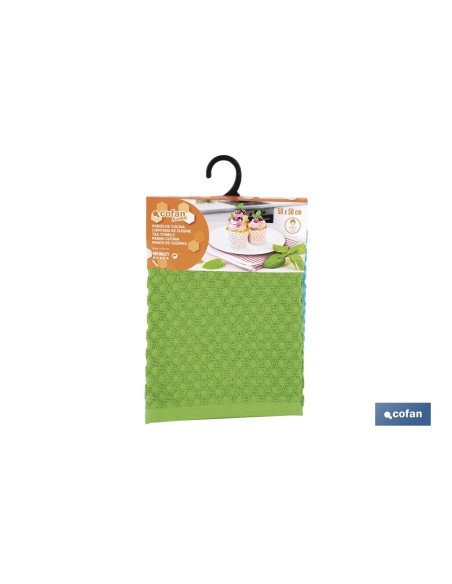 PACK 2 PAÑOS COCINA 50x50 VERDE/AZUL