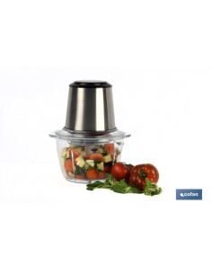 PICADORA ELECTRICA ACERO INOX VASO DE VIDRIO 1,2 L 400W