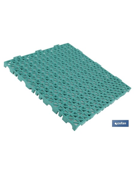 SET DE 4 UDS. LOSETA ALVEOLADA VERDE DE PVC 33 X 33 X 2 CM