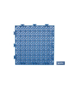 SET DE 4 UDS. LOSETA ALVEOLADA AZUL DE PVC 33 X 33 X 2 CM