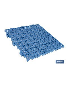 SET DE 4 UDS. LOSETA ALVEOLADA AZUL DE PVC 33 X 33 X 2 CM 2