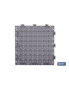 SET DE 4 UDS. LOSETA ALVEOLADA GRIS CLARO DE PVC 33 X 33 X 2 CM 2