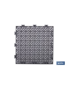 SET DE 4 UDS. LOSETA ALVEOLADA GRIS OSCURO DE PVC 33 X 33 X 2 CM 2