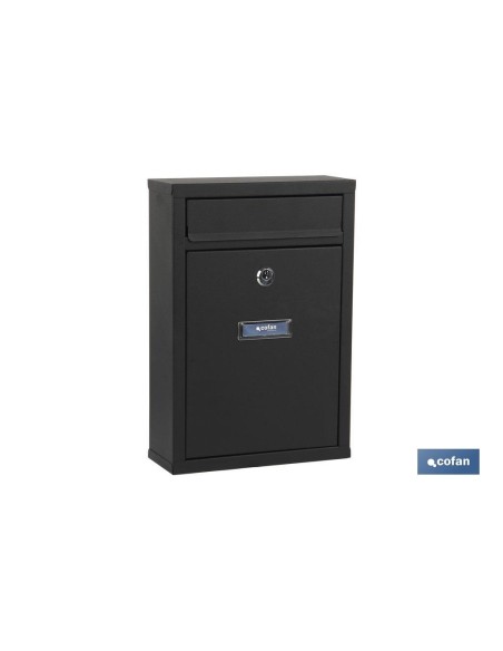 BUZÓN CORREO EXTERIOR NEGRO MODELO LETTER 320x215x85mm