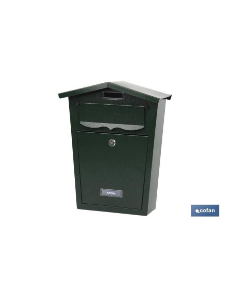 BUZÓN CORREO EXTERIOR VERDE MODELO GARDEN 360x290x105mm
