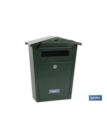 BUZÓN CORREO EXTERIOR VERDE MODELO GARDEN 360x290x105mm