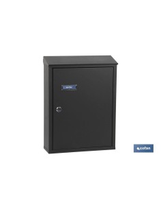BUZÓN CORREO EXTERIOR NEGRO MODELO POST 385x290x100mm