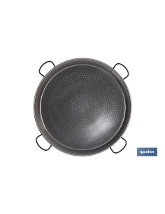 PAELLERA ACERO PULIDA Ø80cm (4 asas)