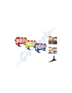 VALLA SEÚALIZACION ROJO ANARANJADO 2M 2