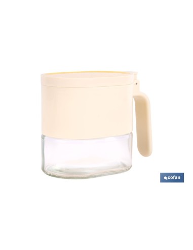 AZUCARERO/SALERO DE VIDRIO CON TAPA Y CUCHARILLA