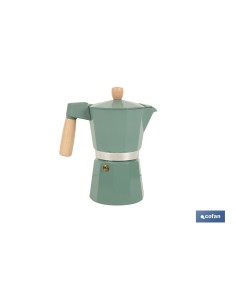 CAFETERA ITALIANA DE INDUCCIÓN VERDE 6 TAZAS