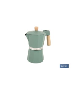 CAFETERA ITALIANA DE INDUCCIÓN VERDE 6 TAZAS 2