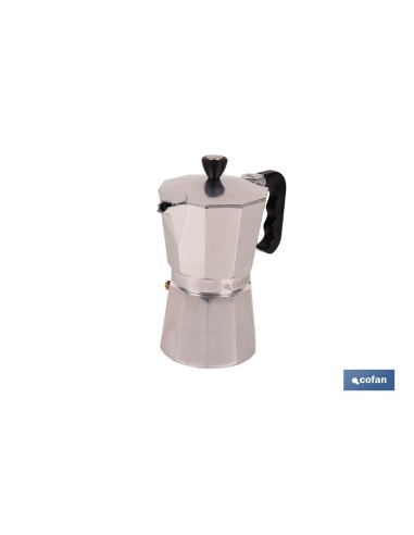 CAFETERA ITALIANA DE ALUMINIO PARA INDUCCIÓN 6 TAZAS