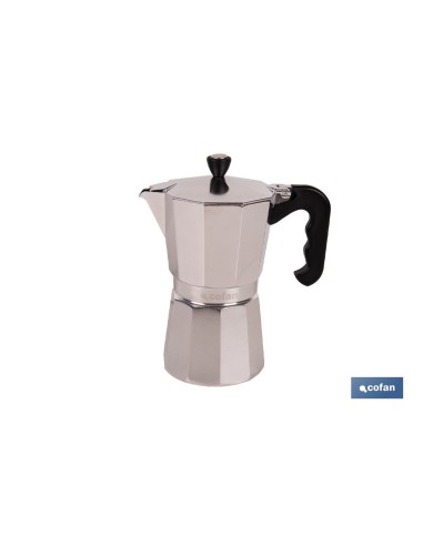 CAFETERA ITALIANA DE ALUMINIO PARA INDUCCIÓN 9 TAZAS