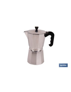CAFETERA ITALIANA DE ALUMINIO PARA INDUCCIÓN 12 TAZAS