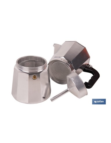 CAFETERA ITALIANA DE ALUMINIO PARA INDUCCIÓN 12 TAZAS