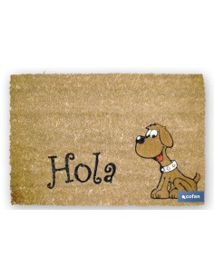 FELPUDO INTERIOR COCO FLOQUEADO 40X60X1.60cm (Perro Hola)