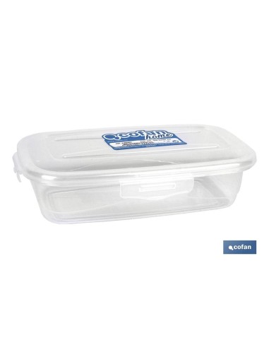 FIAMBRERA TRANSPARENTE RECTANGULAR 2,8 L