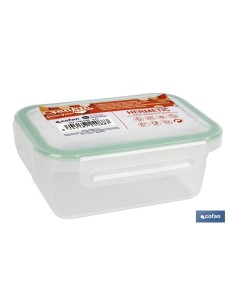 FIAMBRERA VERDE RECTANGULAR CON JUNTA BI-MATERIA MODELO YUBA 1 L