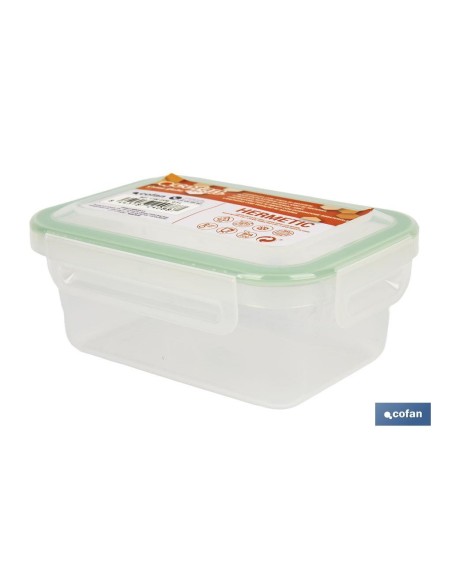 FIAMBRERA VERDE RECTANGULAR CON JUNTA BI-MATERIA MODELO YUBA 1,4 L