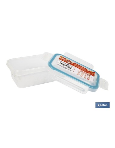 FIAMBRERA AZUL RECTANGULAR CON JUNTA BI-MATERIA MODELO YUBA 0,5 L