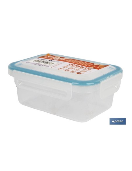 FIAMBRERA AZUL RECTANGULAR CON JUNTA BI-MATERIA MODELO YUBA 1 L