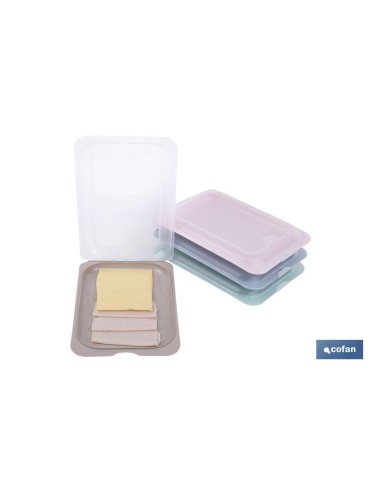 PACK DE 4 PORTAEMBUTIDOS APILABLES CREMA, AZUL, VERDE, NUDE 25 X 17 X 3 CM