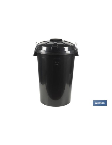 CUBO DE BASURA CON ASAS METÁLICAS 100 L