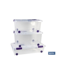 CAJA ORDENACION CON RUEDAS 36L MODELO RICORDI 59X40X25cm