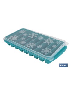 CUBITERA HIELO CON TAPA COLOR TURQUESA 12.5X26X4 cm 2